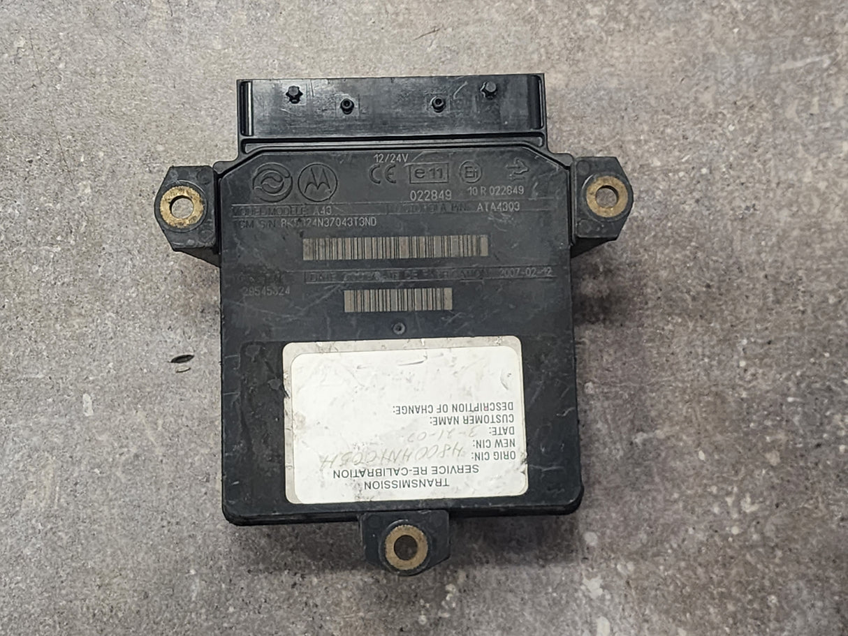 Allison, TCM Part # 29545324, Model No. A43, e11, 10R022849, Supplier P/N # ATA4303