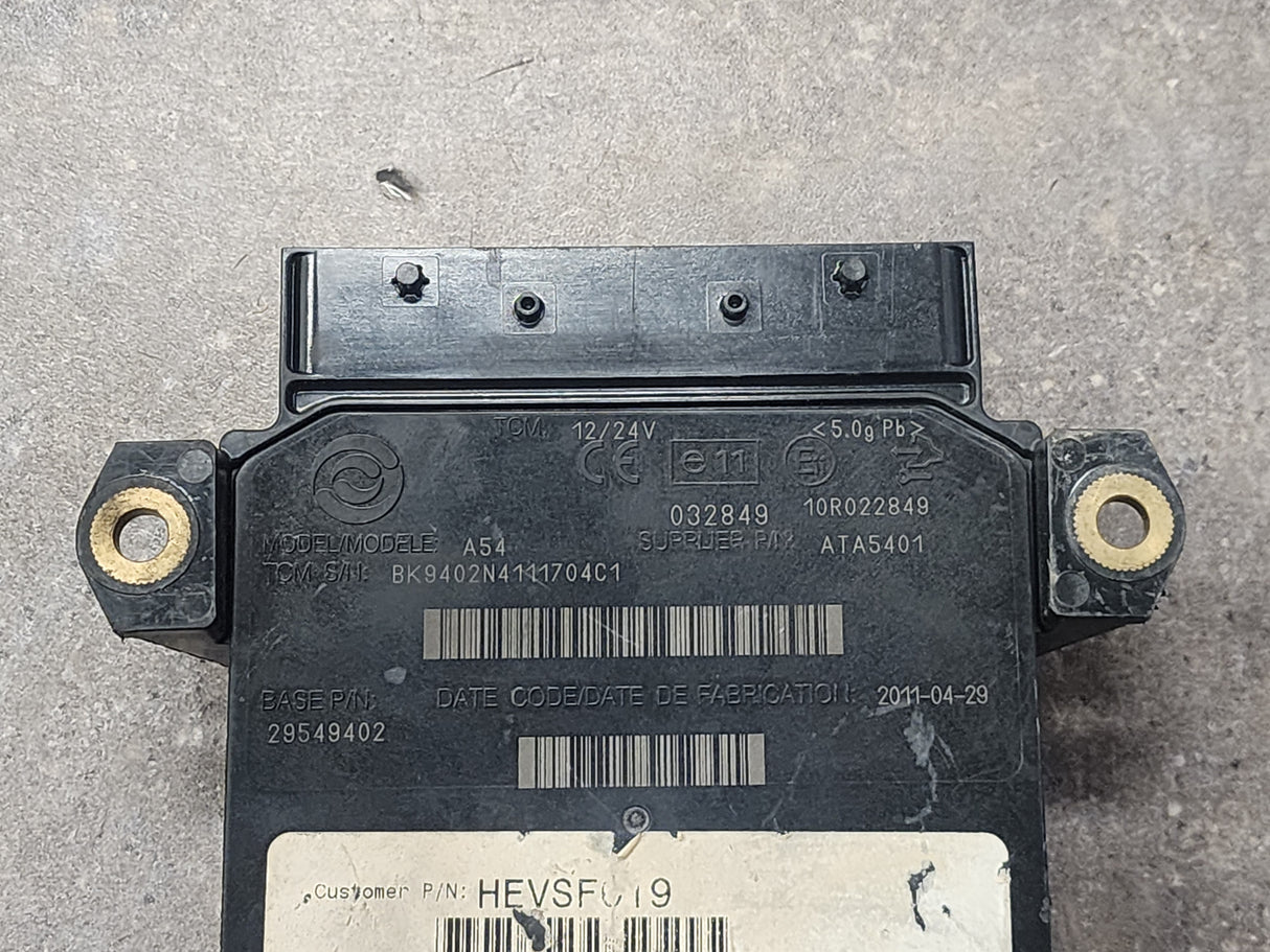 Allison HEVSF019, TCM Part # 29549402, Model No. A54, e11, 10R022849