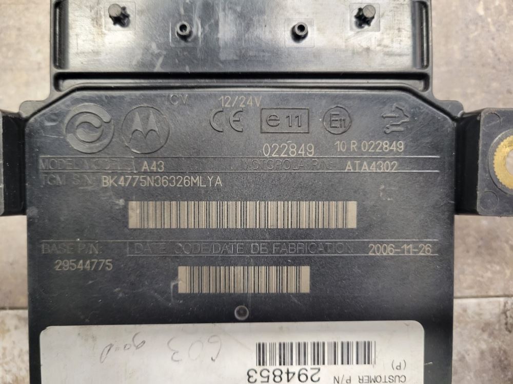 2006 Allison B500 TCM For Sale, Part# 29544775, Transmission Control Module