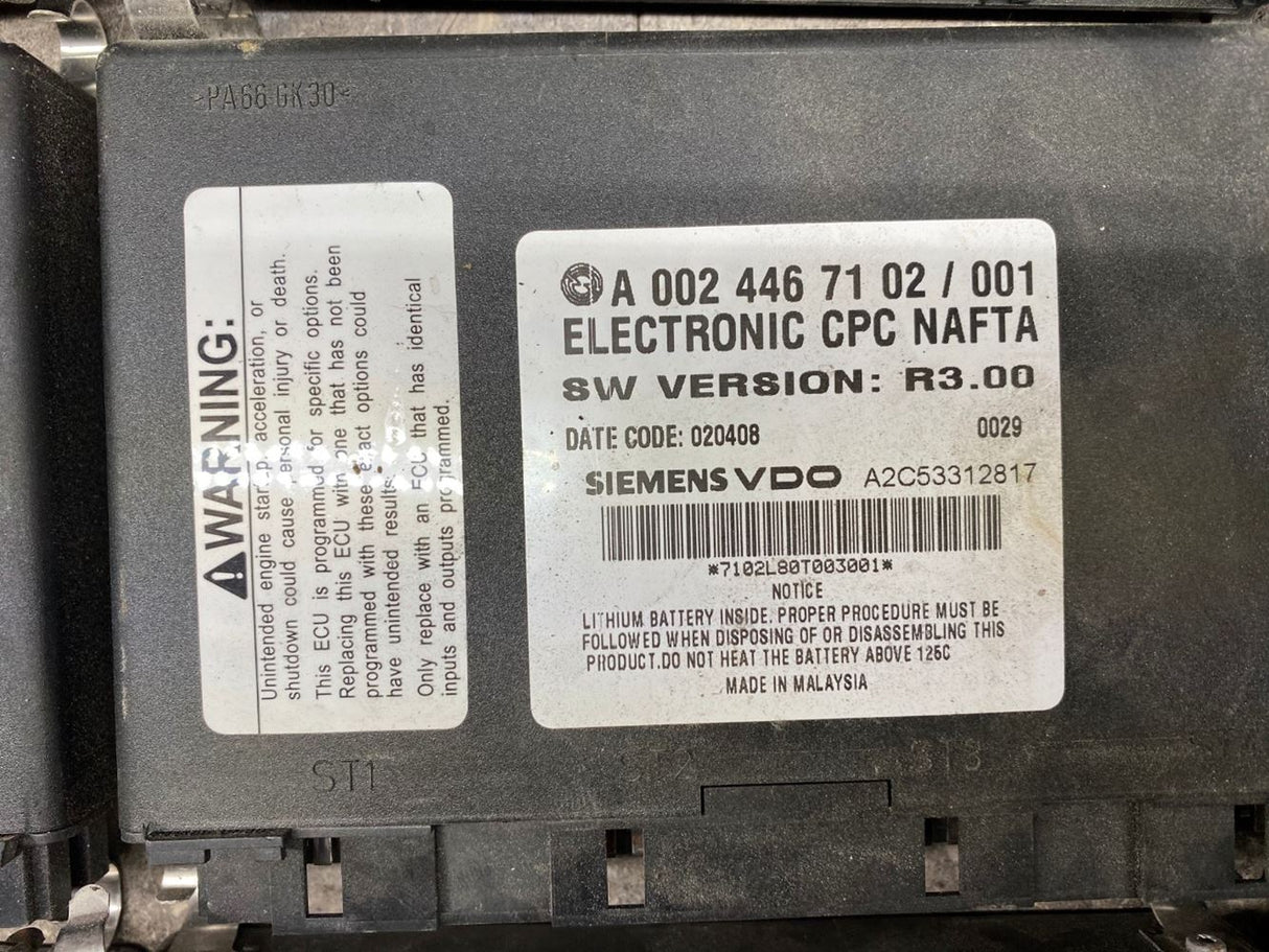 2008 Freightliner Cab Control Module CECU Part# A0024467102/001 For Sale