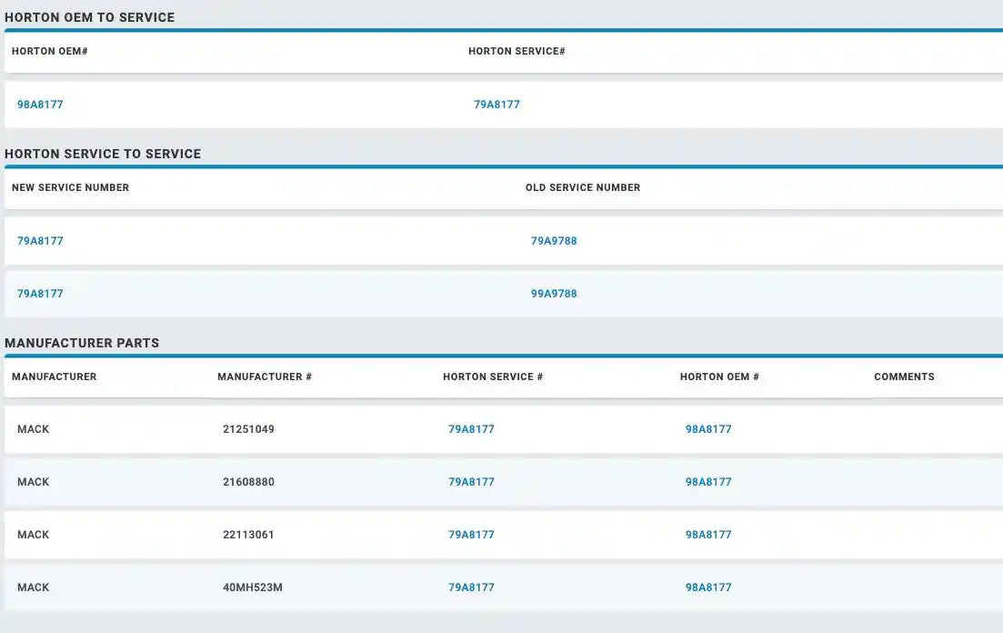 Mack MP7 Fan Clutch, HORTON PART #79A8177