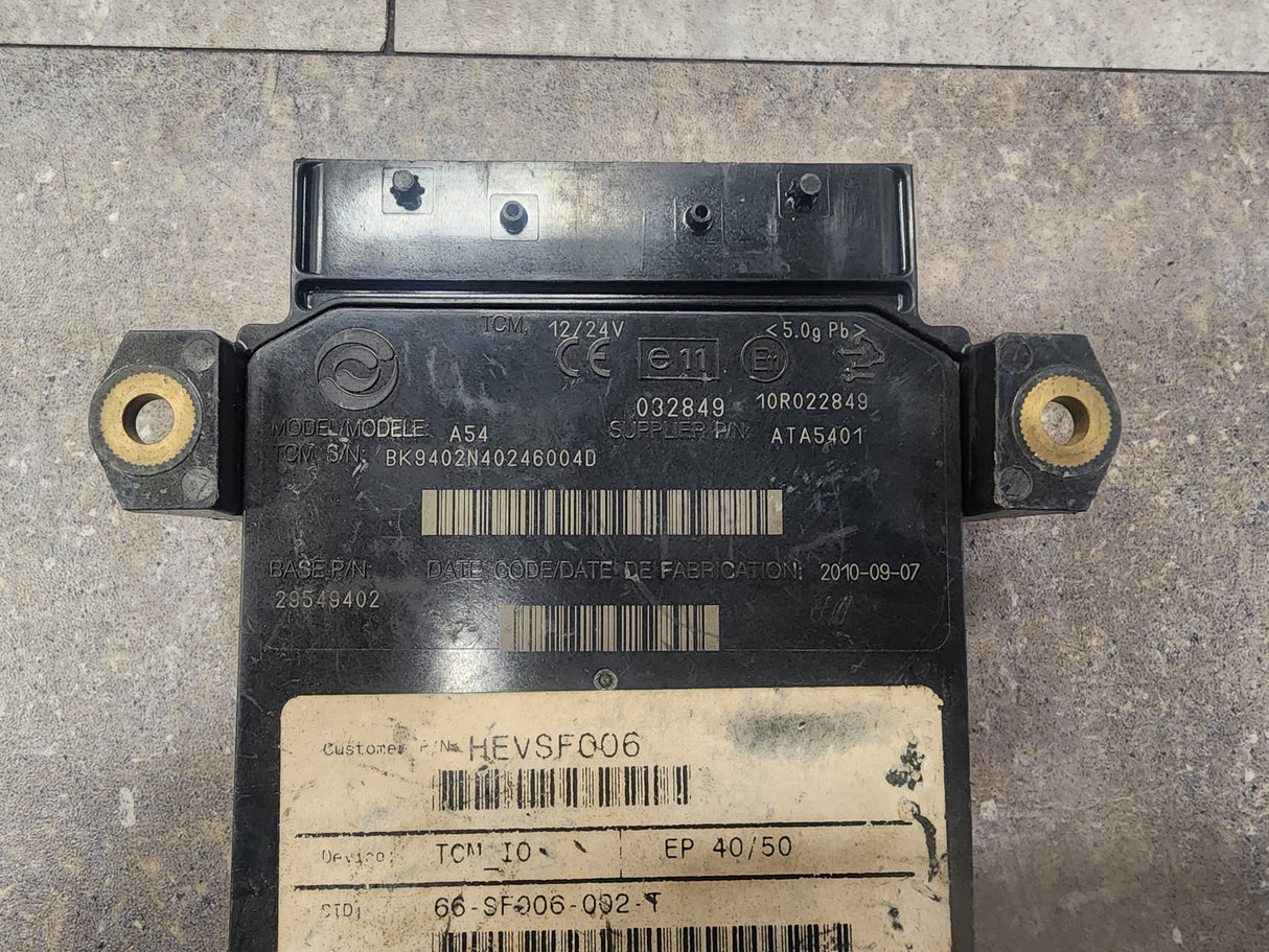 Allison HEVSF006, TCM Part # 29549402, Model No. A54, e11, 10R022849