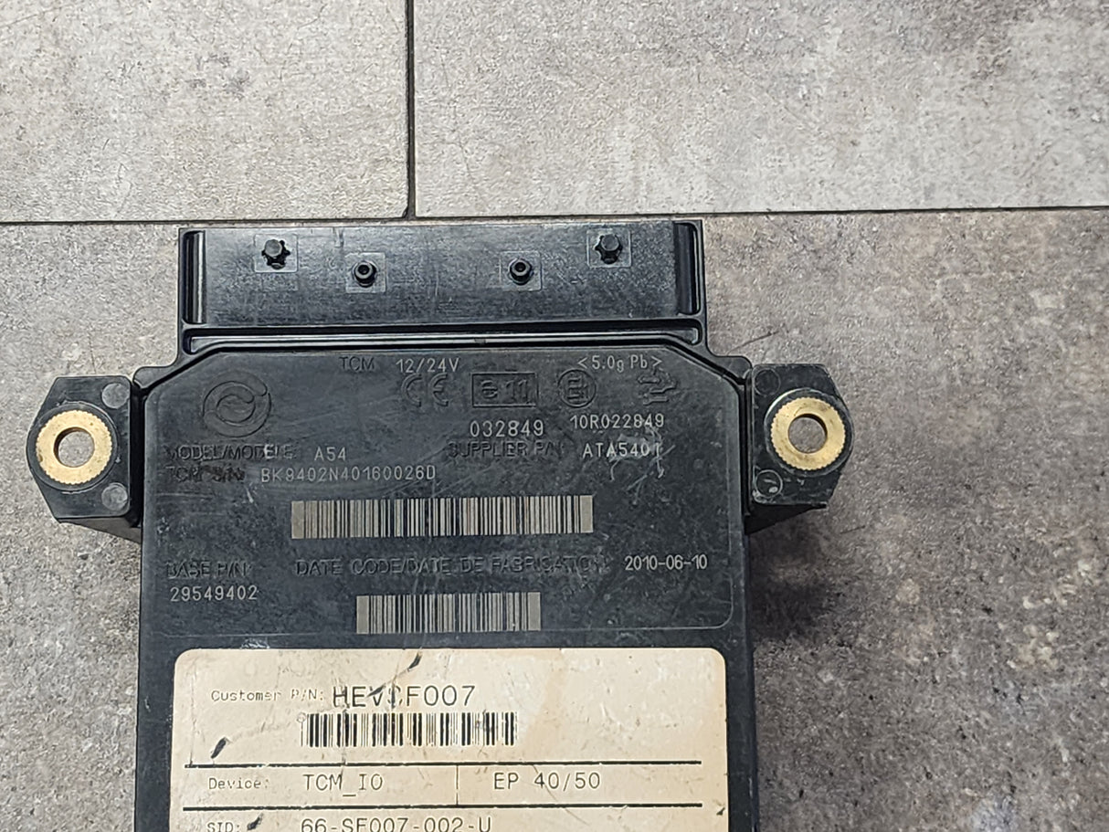 Allison, TCM Part # 29549402, Model No. A54, e11, 10R022849, Supplier P/N # ATA5401