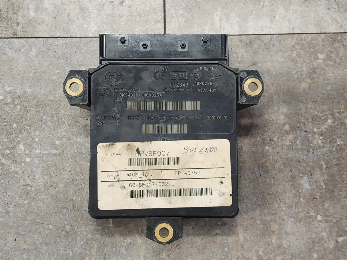 Allison, TCM Part # 29549402, Model No. A54, e11, 10R022849, Supplier P/N # ATA5401