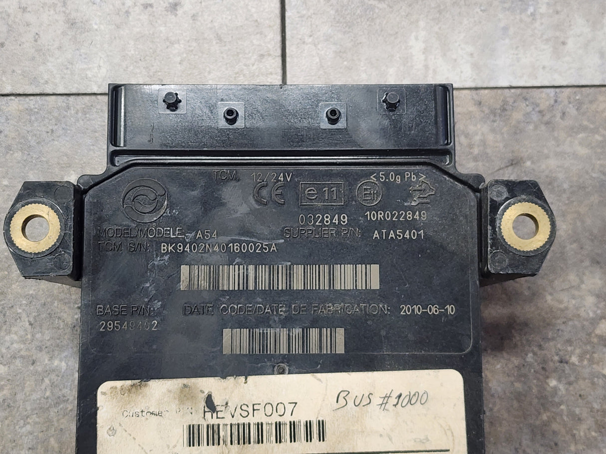 Allison, TCM Part # 29549402, Model No. A54, e11, 10R022849, Supplier P/N # ATA5401