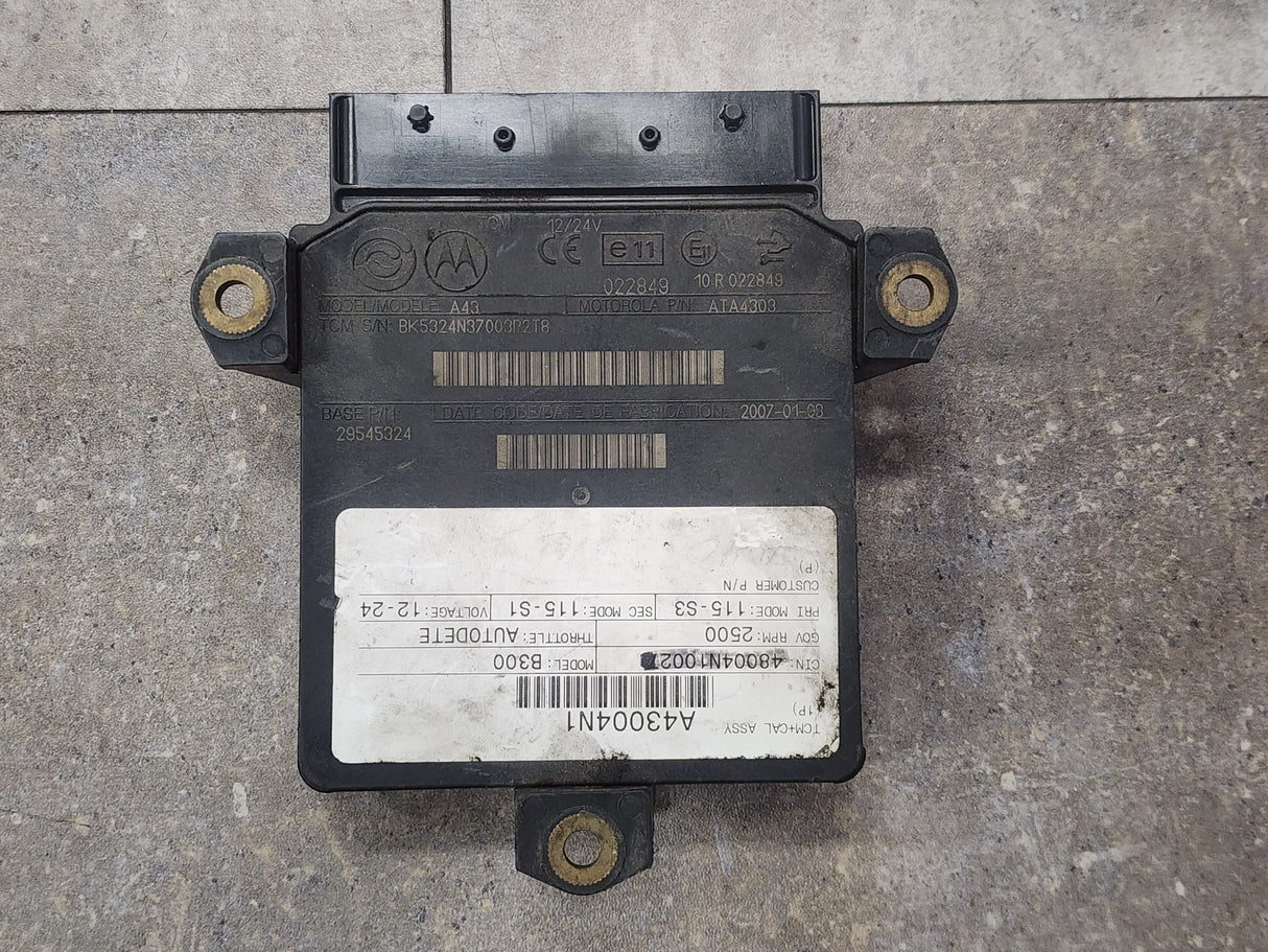 Allison B300, TCM Part # 29545324, Model No. A43, e11, 10R022849