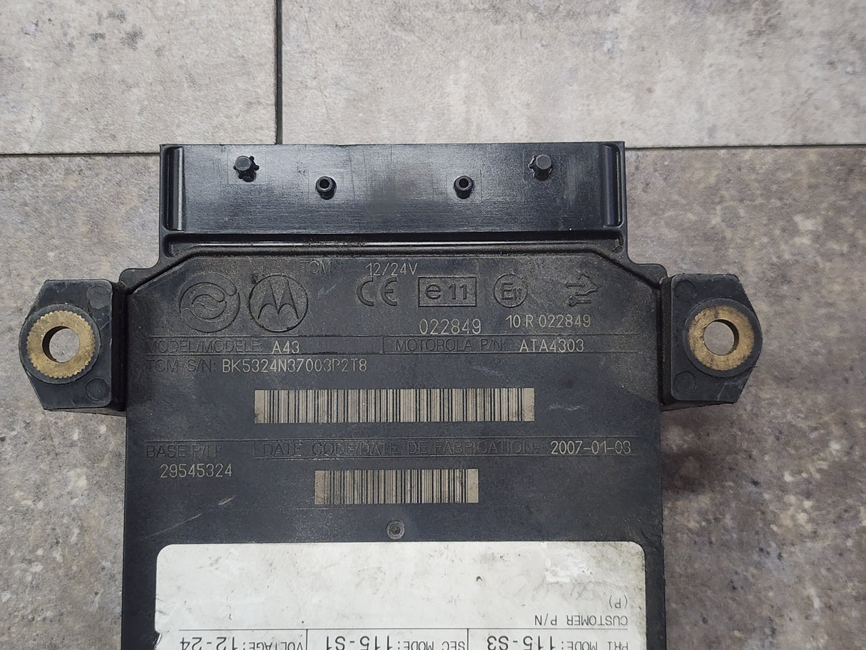 Allison B300, TCM Part # 29545324, Model No. A43, e11, 10R022849