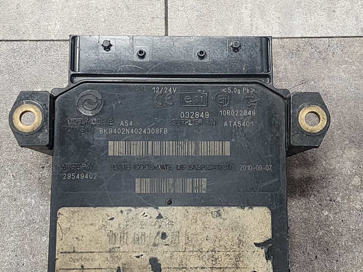 Allison, TCM Part # 29549402, Model No. A54, e11, 10R022849, Supplier P/N # ATA5401