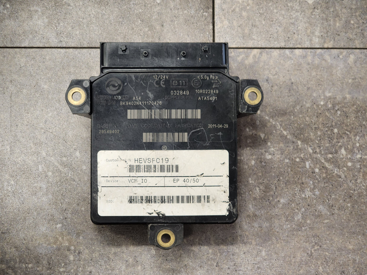 Allison, TCM Part # 29549402, Model No. A54, e11, 10R022849, Supplier P/N # ATA5401