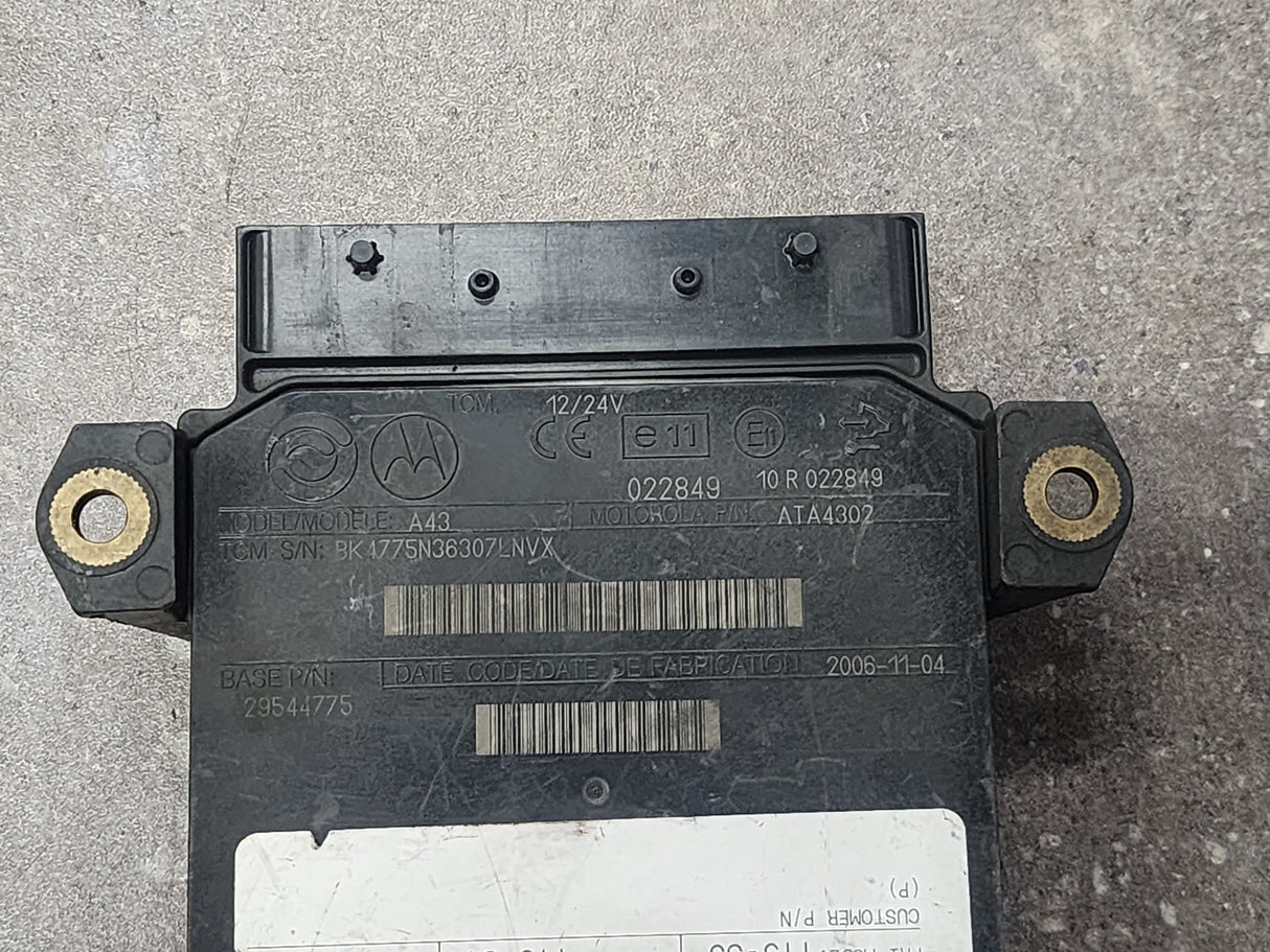 Allison B300, TCM Part # 29544775, Model No. A43, e11, 10R022849