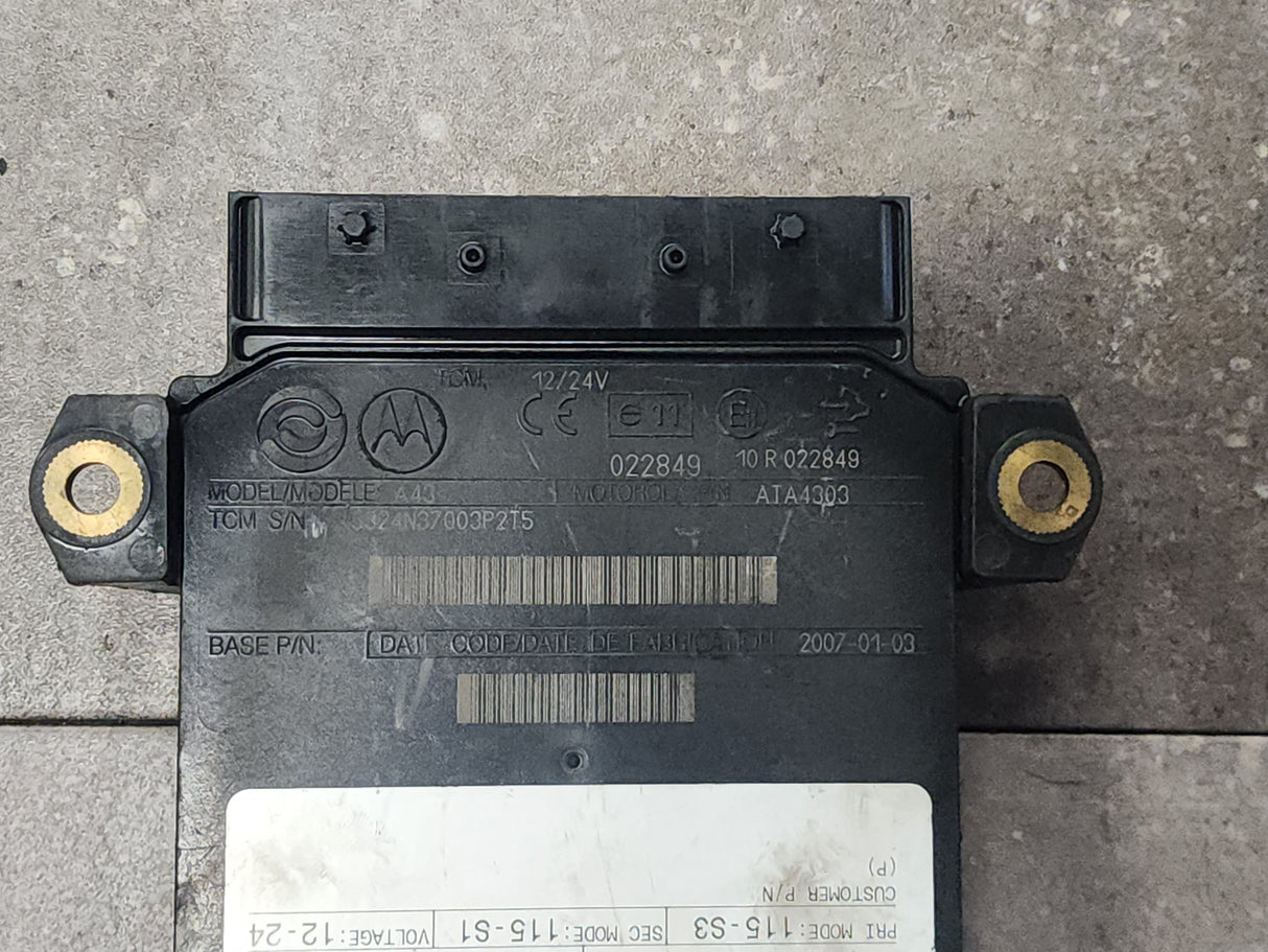 Allison B300, TCM Part # 29545324, Model No. A43, e11, 10R022849,