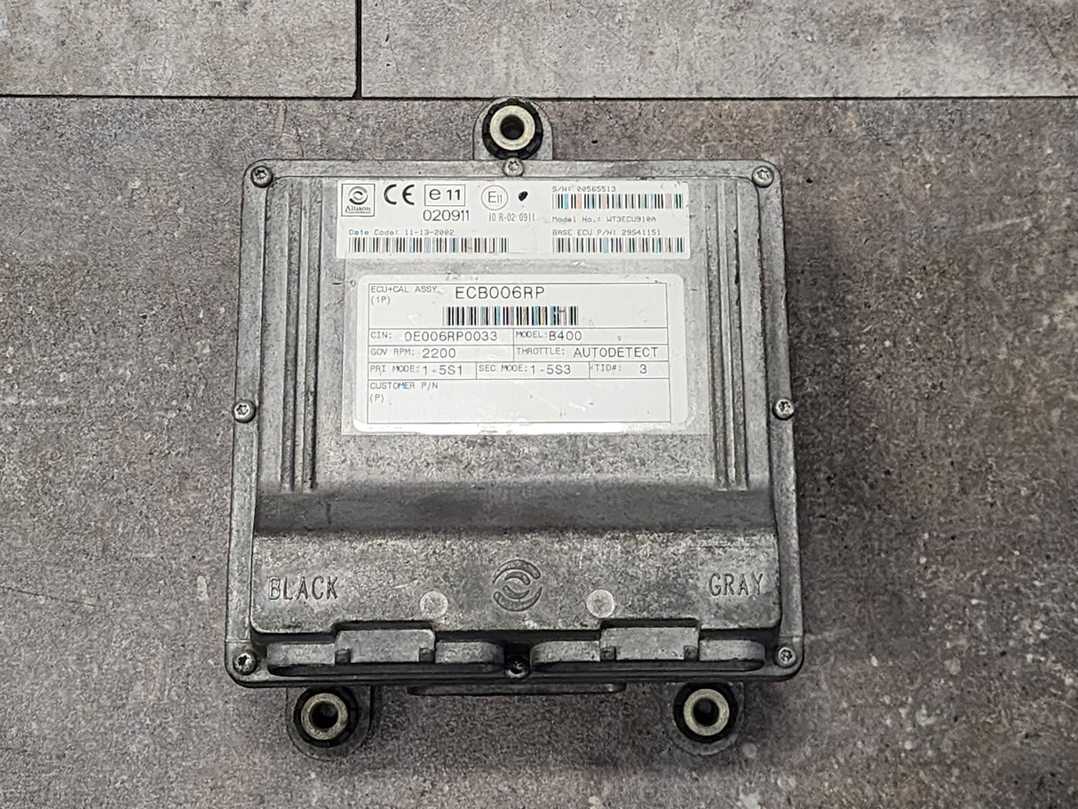 2003 Allison B400, Model No.: WT3ECU910A, Base ECU P/N 29541151