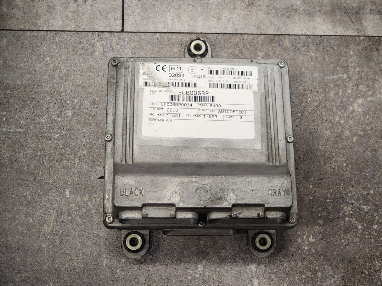 B400 Allison TCM Part # 29541227, Model No. WT3ECU911A, e11, 020911, 10R02 0911