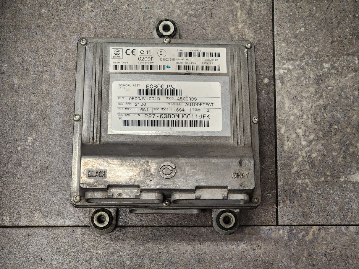 4500RDS Allison TCM Part # 29541227, Model No. WT3ECU911A, e11, 020911