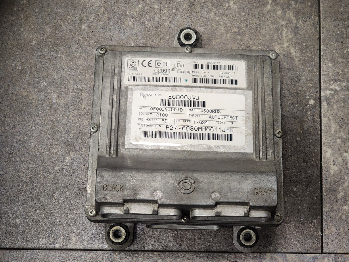 4500RDS Allison TCM Part # 29541227, Model No. WT3ECU911A, e11, 020911