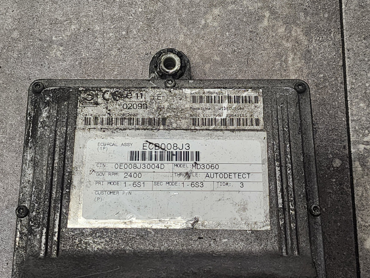 MD3060 Allison TCM Part # 29541151, Model No. WT3ECU910A, e11, 020911