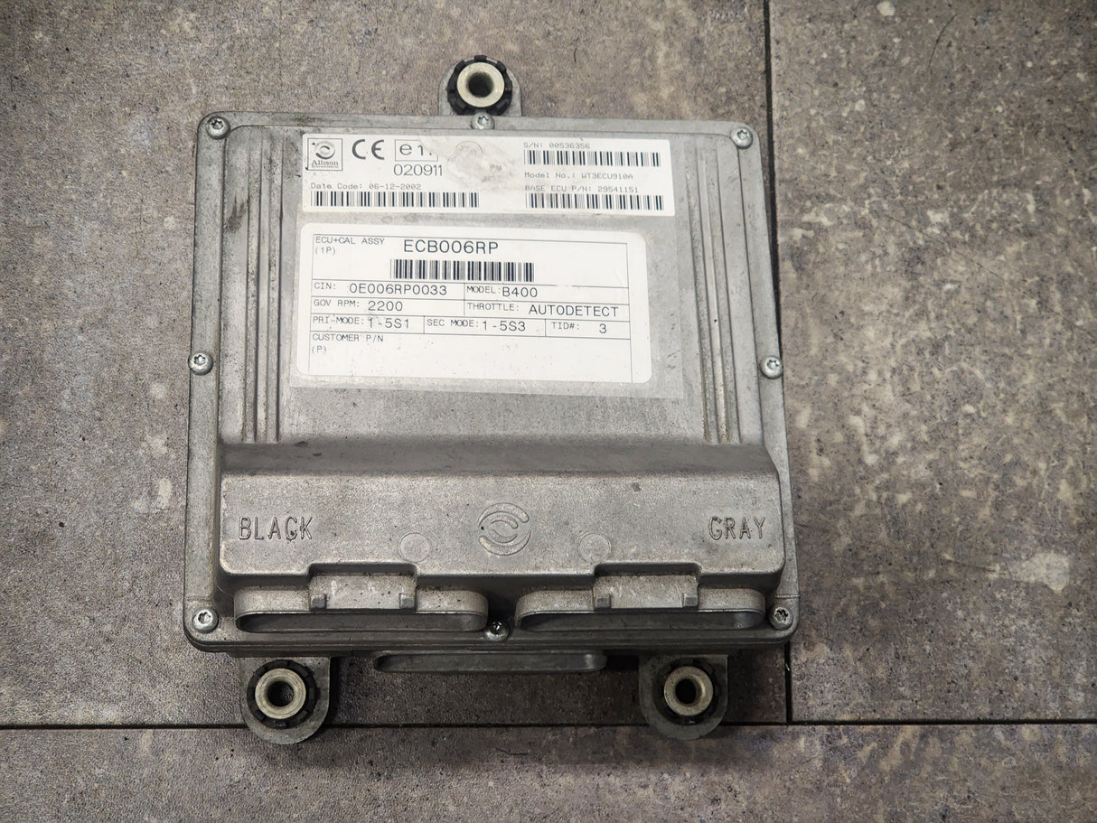 B400 Allison, TCM Part # 29541151, Model No. WT3ECU910A, e11, 020911