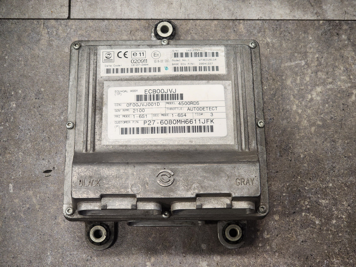 4500RDS Allison, TCM Part # 29541227, Model No. WT3ECU911A, e11, 020911