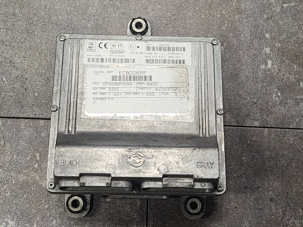 B400 Allison, TCM Part # 29541227, Model No. WT3ECU911A, e11, 020911