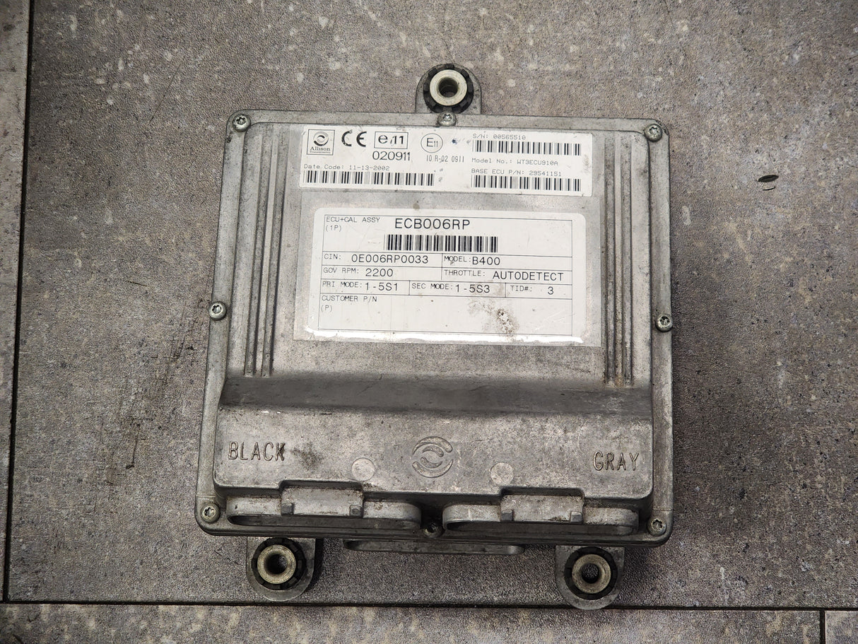 B400 Allison, TCM Part # 29541151, Model No. WT3ECU910A