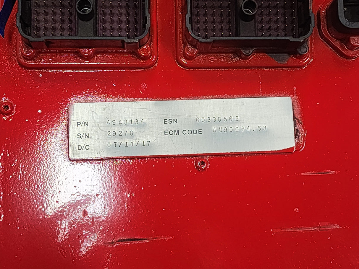 2007 Cummins ISL ECM Part # 4943134 For Sale, ECM Code AU90034.53