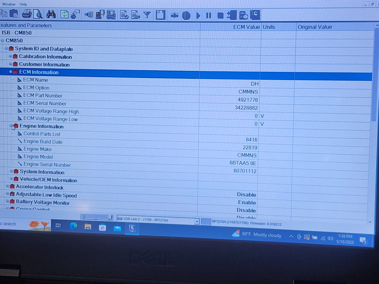 Cummins ISB ECM Part # 4921776, For Sale, CM850, Engine Model 6BTAA5.9E