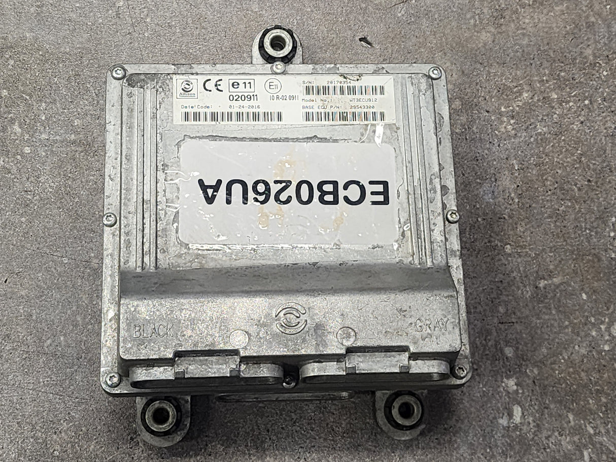 Allison TCM Part # 29543300, Model No WT3ECU912, e11, 020911