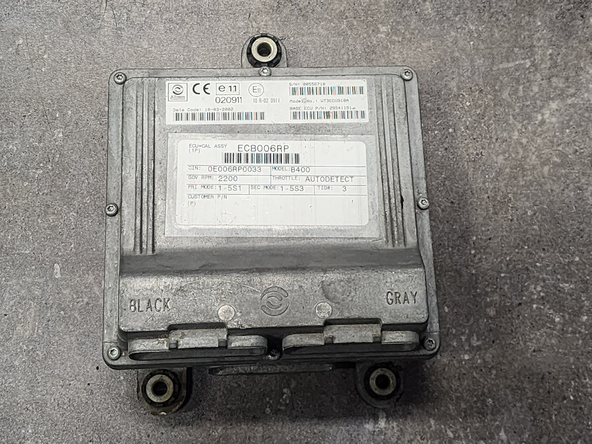 2002 Allison B400 TCM Part # 29541151, Model No WT3ECU910A