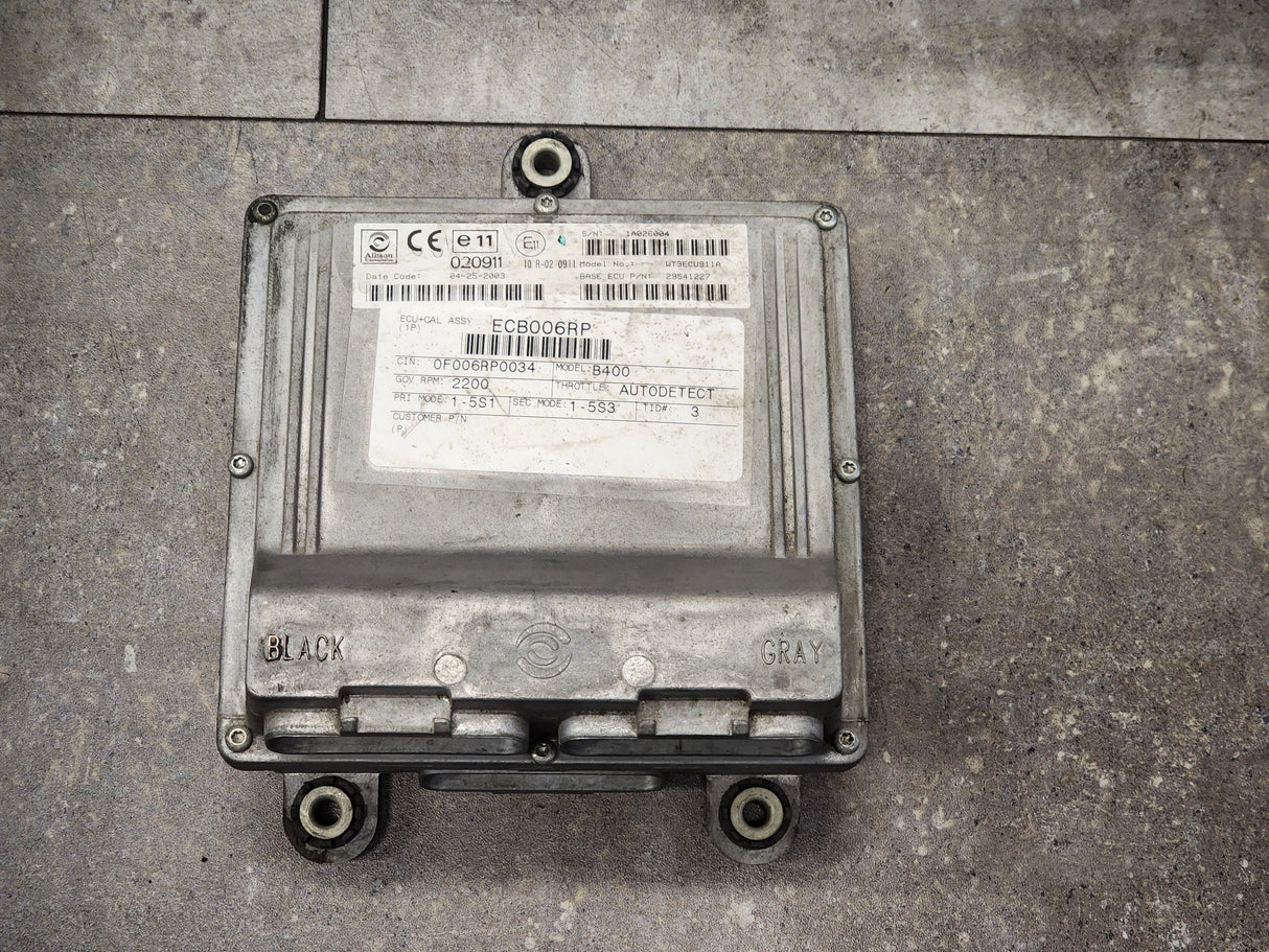 Allison B400 TCM Part # 29541227, e11, 020911, Model No. WT3ECU911A