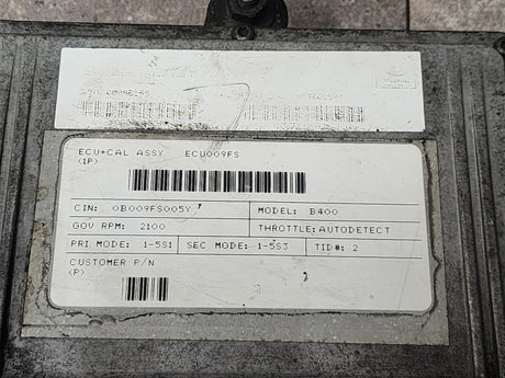 Allison B400 TCM, e11, 020911, Model No. WT3ECU907, ECU +CAL ASSY ECU009FS