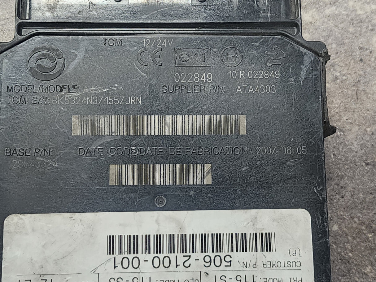B400 Allison TCM Part # 29545324, Model No. A43, Supplier P/N # ATA4303