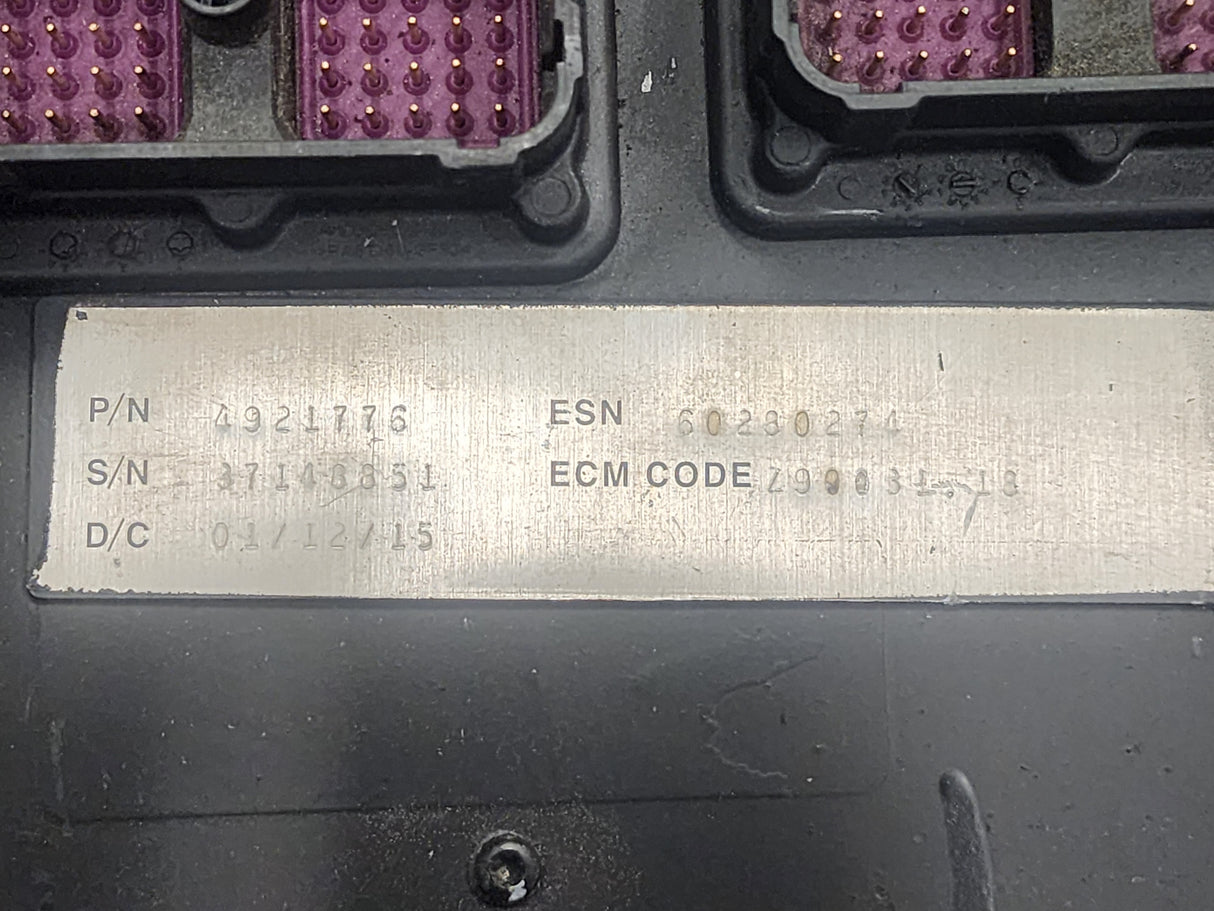 2004 Cummins ECM Part # 4921776 For Sale, NON-ERG Model, ESN 60230274