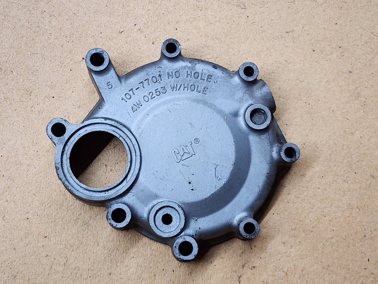 Caterpillar 3116 Water Pump Cover Part # 107-7701, 4W 0253
