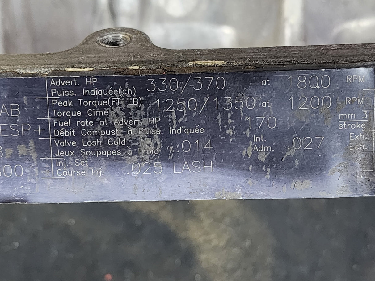 1998 Cummins M11-330 Valve Cover Spacer 3081273 For Sale