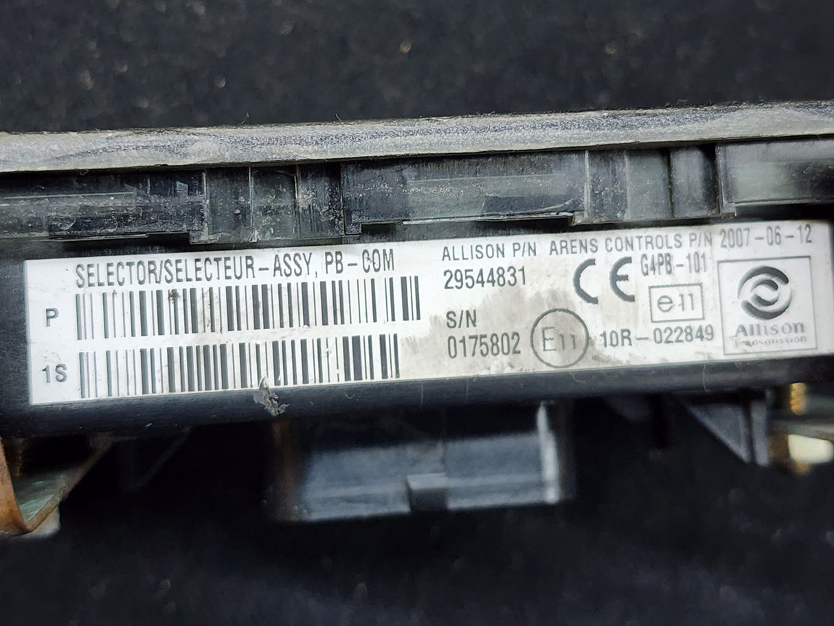 Allison 29544831 Transmission Push Button Electronic Shift Pad For Sale