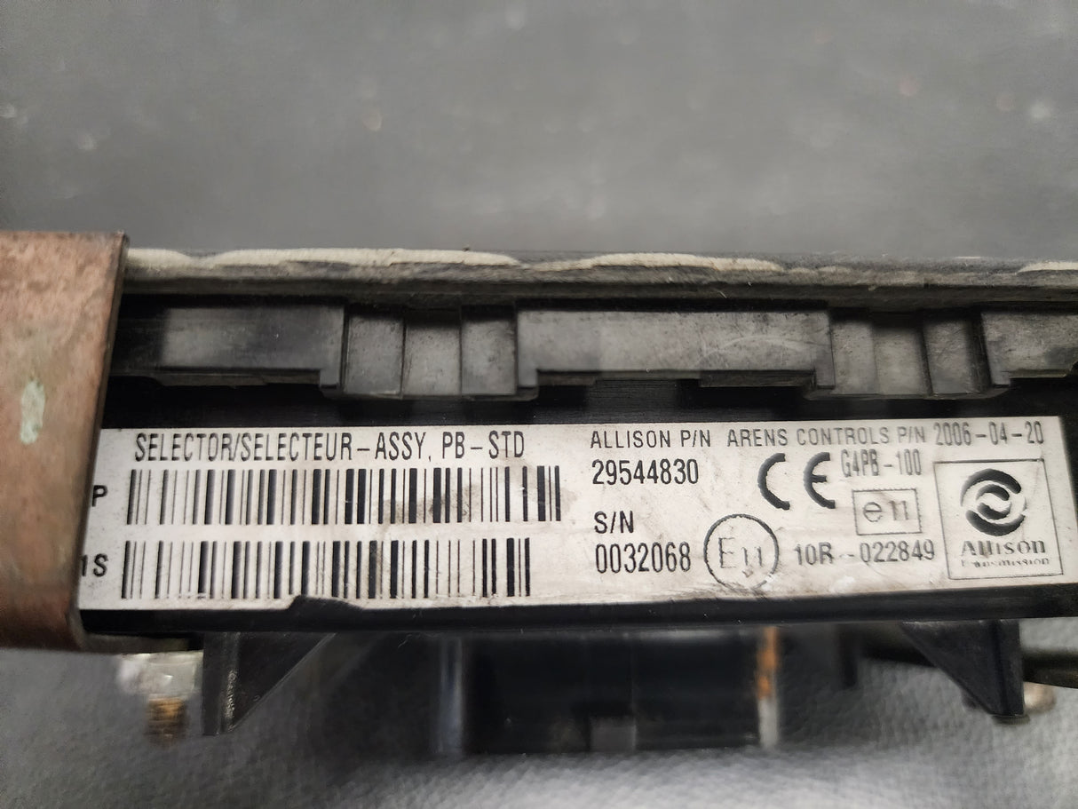Allison 29544830 Transmission Push Button Electronic Shift Pad For Sale