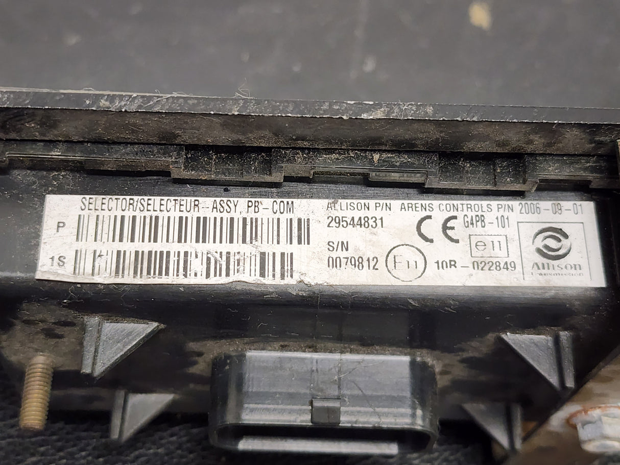 Allison 29544831 Transmission Push Button Electronic Shift Pad For Sale