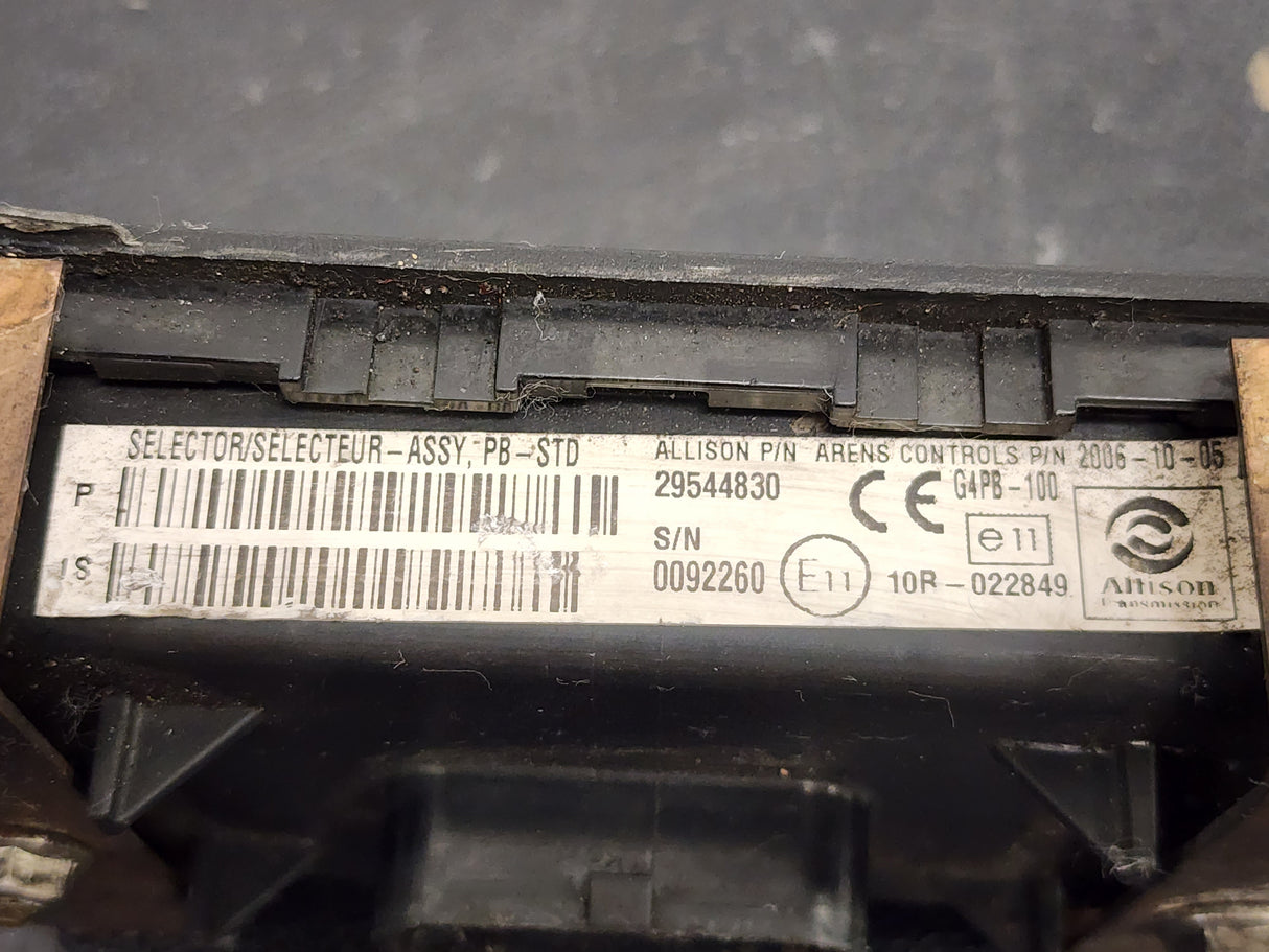 Allison 29544830 Transmission Push Button Electronic Shift Pad For Sale