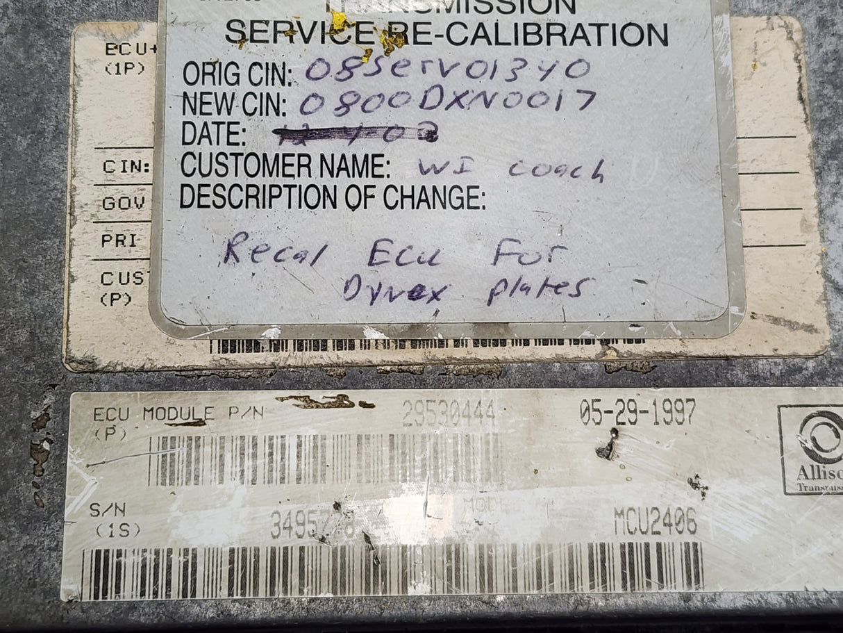 Allison B500 TCM Part # 29530444, Model No MCU2406