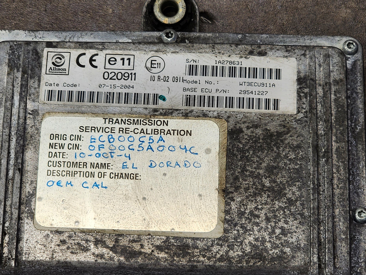 2004 Allison TCM Part # 29541227 For Sale, e11, 020911, 10R-020911