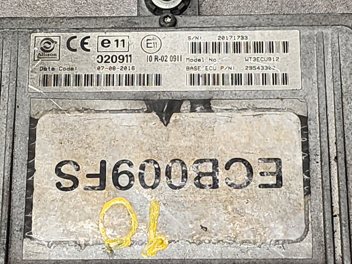 2016 Allison TCM Part # 29543300 For Sale, e11, 020911, 10R-020911