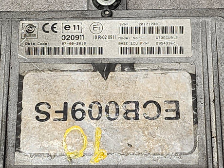 2016 Allison TCM Part # 29543300 For Sale, e11, 020911, 10R-020911