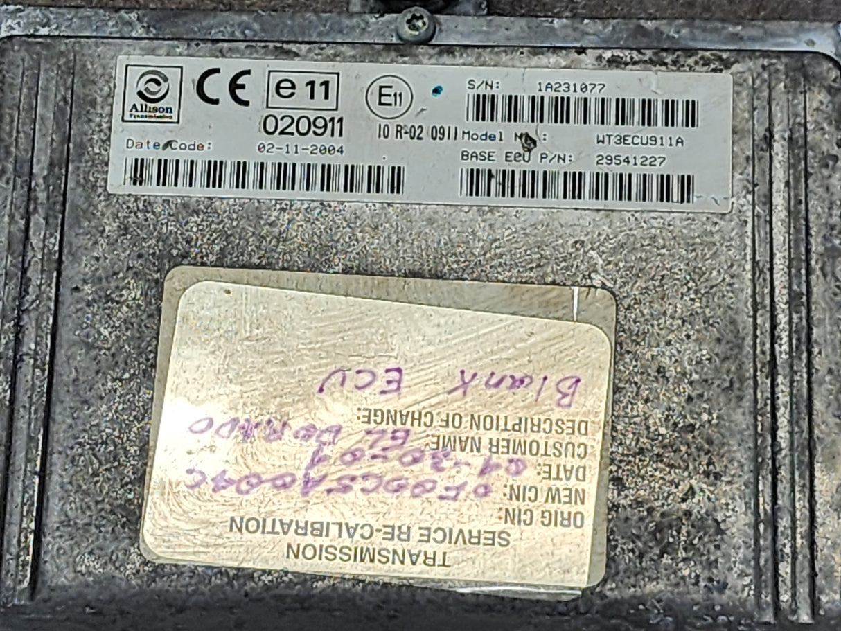 2004 Allison TCM Part # 29541227 For Sale, e11, 020911, 10R-020911