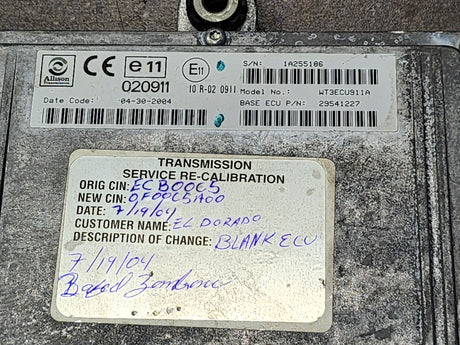 2004 Allison TCM Part # 29541227 For Sale, e11, 020911, 10R-020911