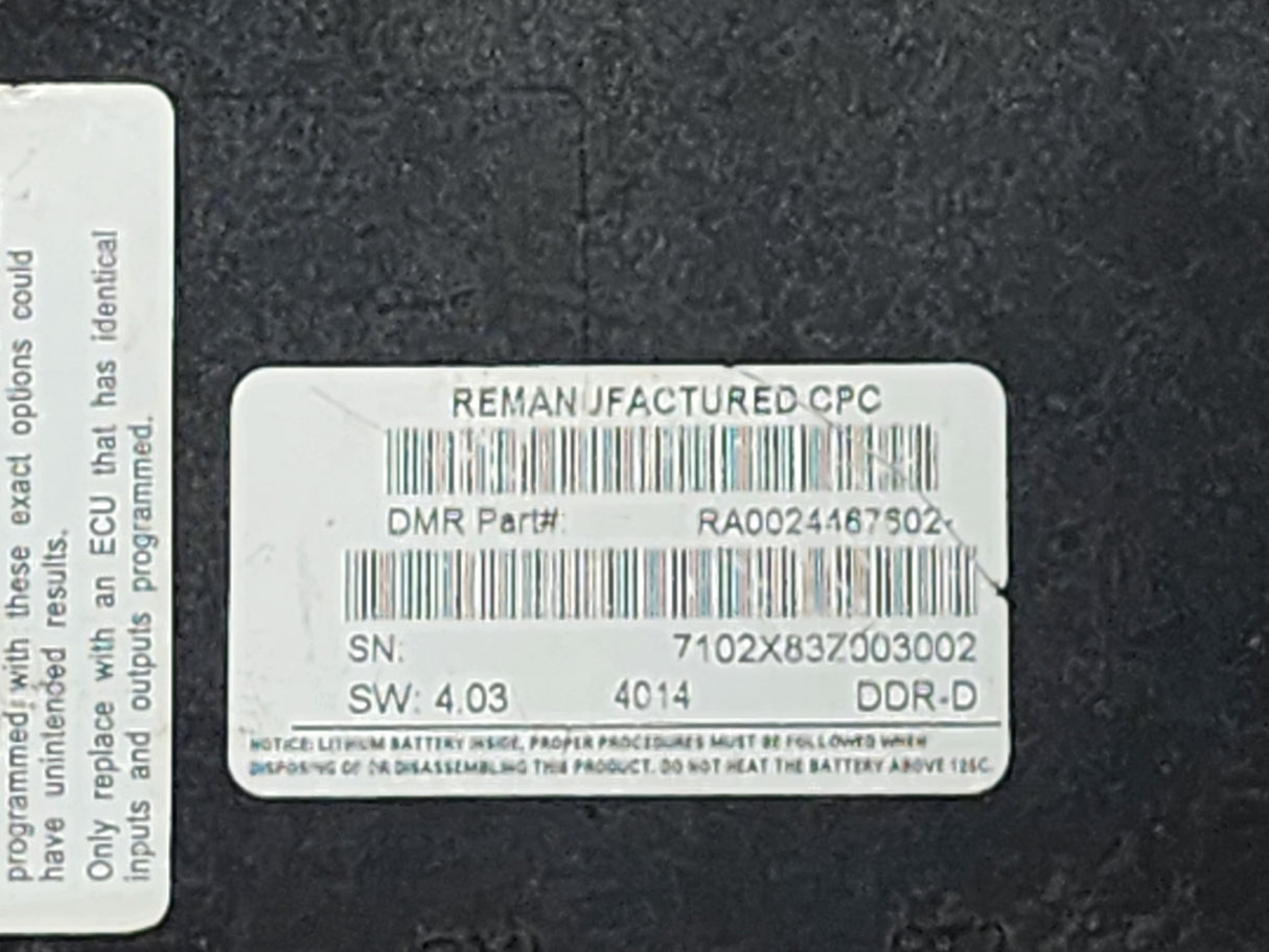 Freightliner Cascadia Body Control Module Part # RA0024467602 For Sale