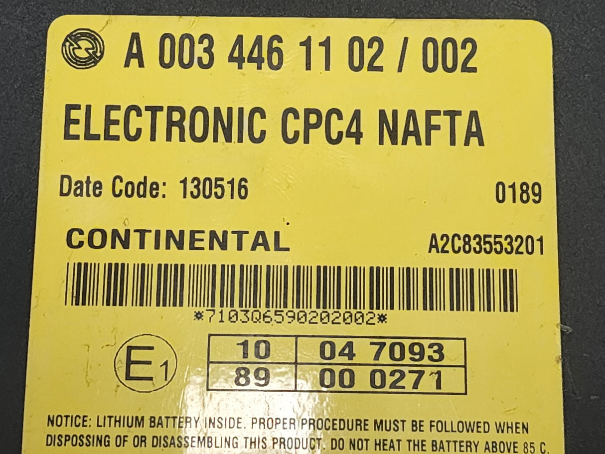 Freightliner Cascadia Body Control Module Part # A0034461102/002 For Sale