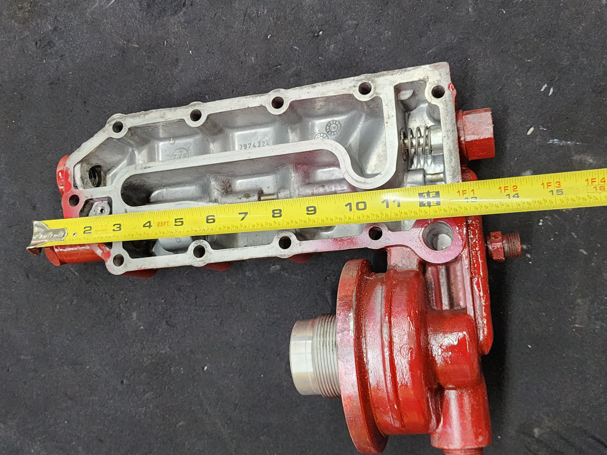 Cummins ISL 8.3L Diesel Engine Oil Filter Base Cooling Cover 3974324 For Sale