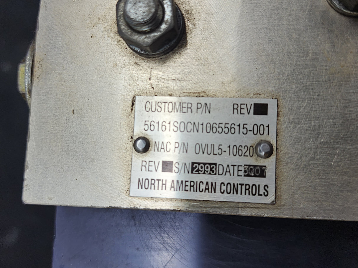 HYDRA-FORCE Hydraulic Control Valve Manifold Assembly 10655615-001, 24VDC