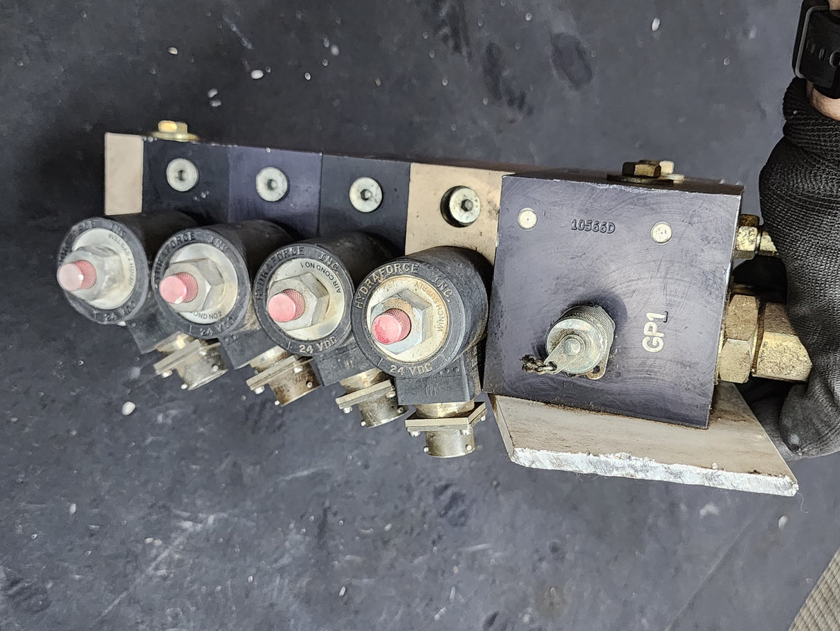 HYDRA-FORCE Hydraulic Control Valve Manifold Assembly 10655615-001, 24VDC