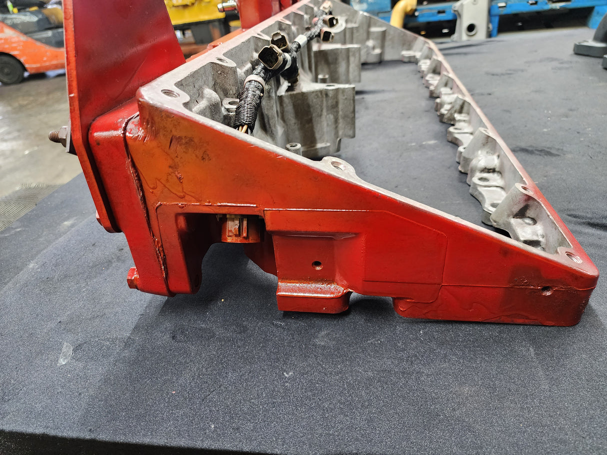 2008 Cummins ISM 410 Diesel Engine Rocker Arm Housing with Front Lifting Bracket, EGR Valve, Air Intake Manifold & Wire Harness